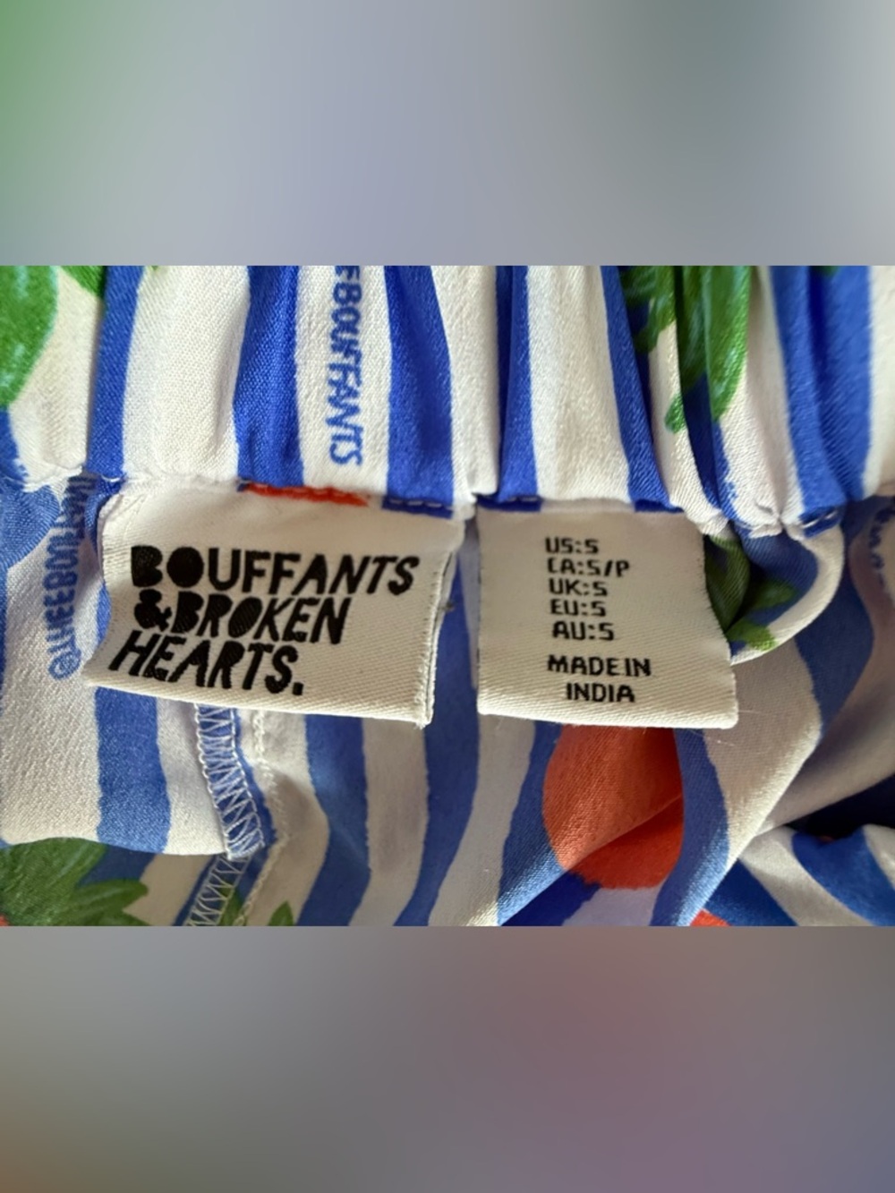 Bouffants & Broken Hearts Strawberry Stripe Pajama Set S - Picture 6 of 6